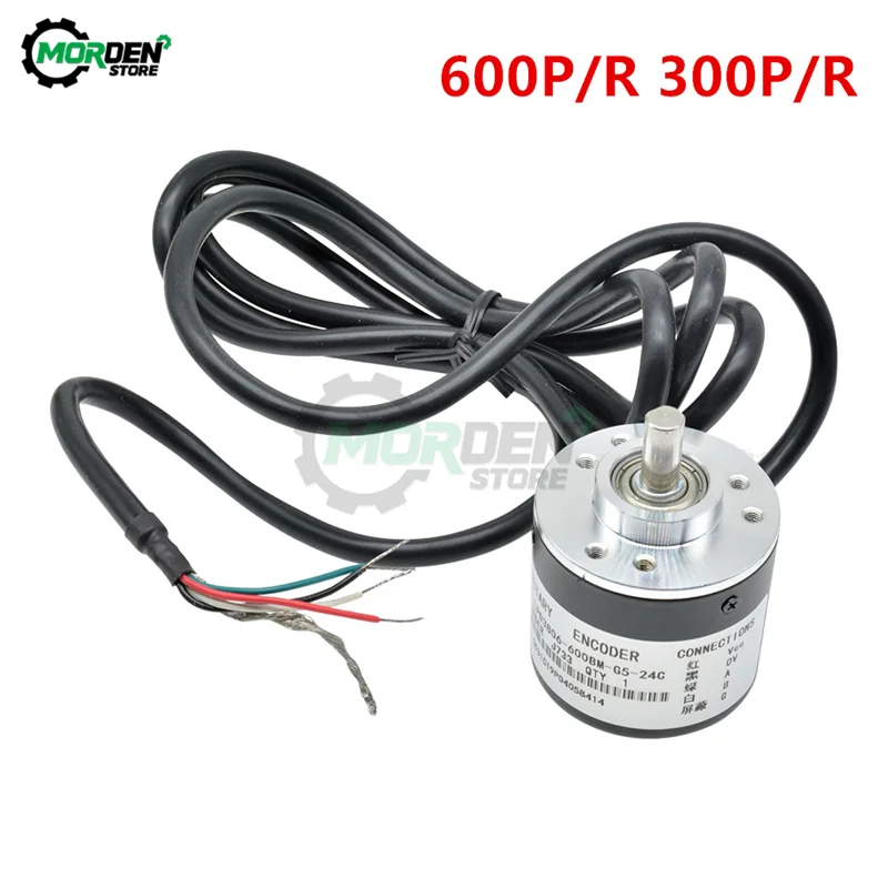 5-24V 600P/R 300P/R Incremental Optical Rotary Encoder AB Two-Phase 6mm Shaft 360R 600R Pulse Encoder