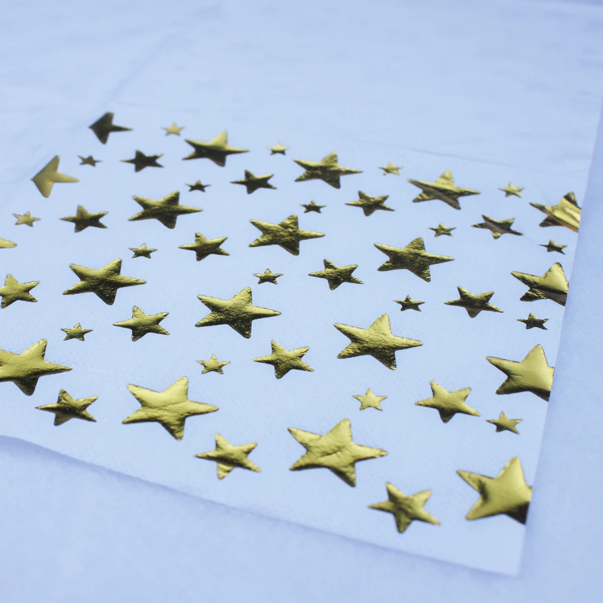 [RainLoong] Star Gold Silver Foil Paper Napkins Tissue Serviettes For Party Decoration 33*33cm 2 Plys