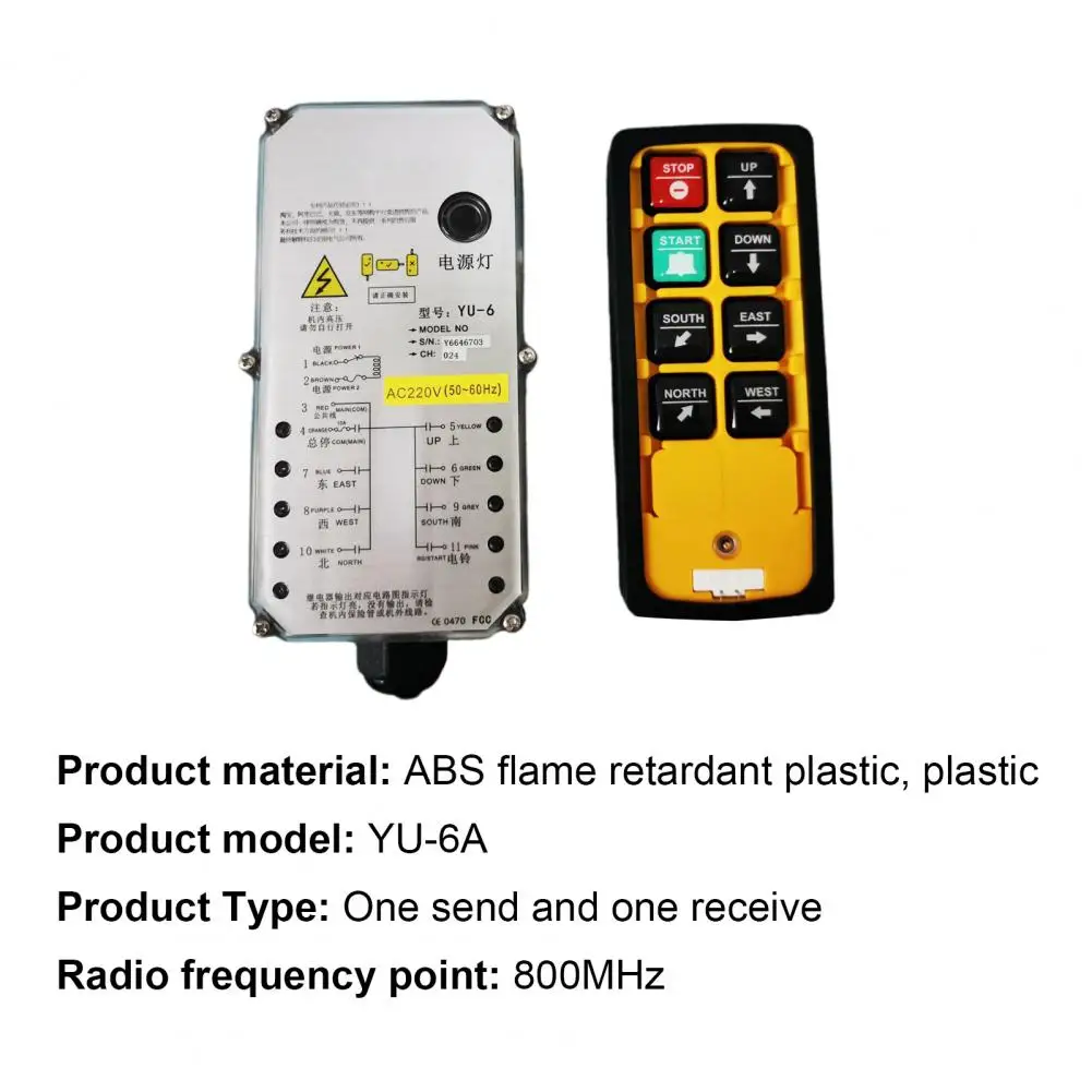 Imagem -04 - Controle Remoto Industrial Resistente ao Ácido Profissional à Prova de Fogo Abs Interruptor de Rádio Receptor Controlador para Bomba Concreta Yu6a