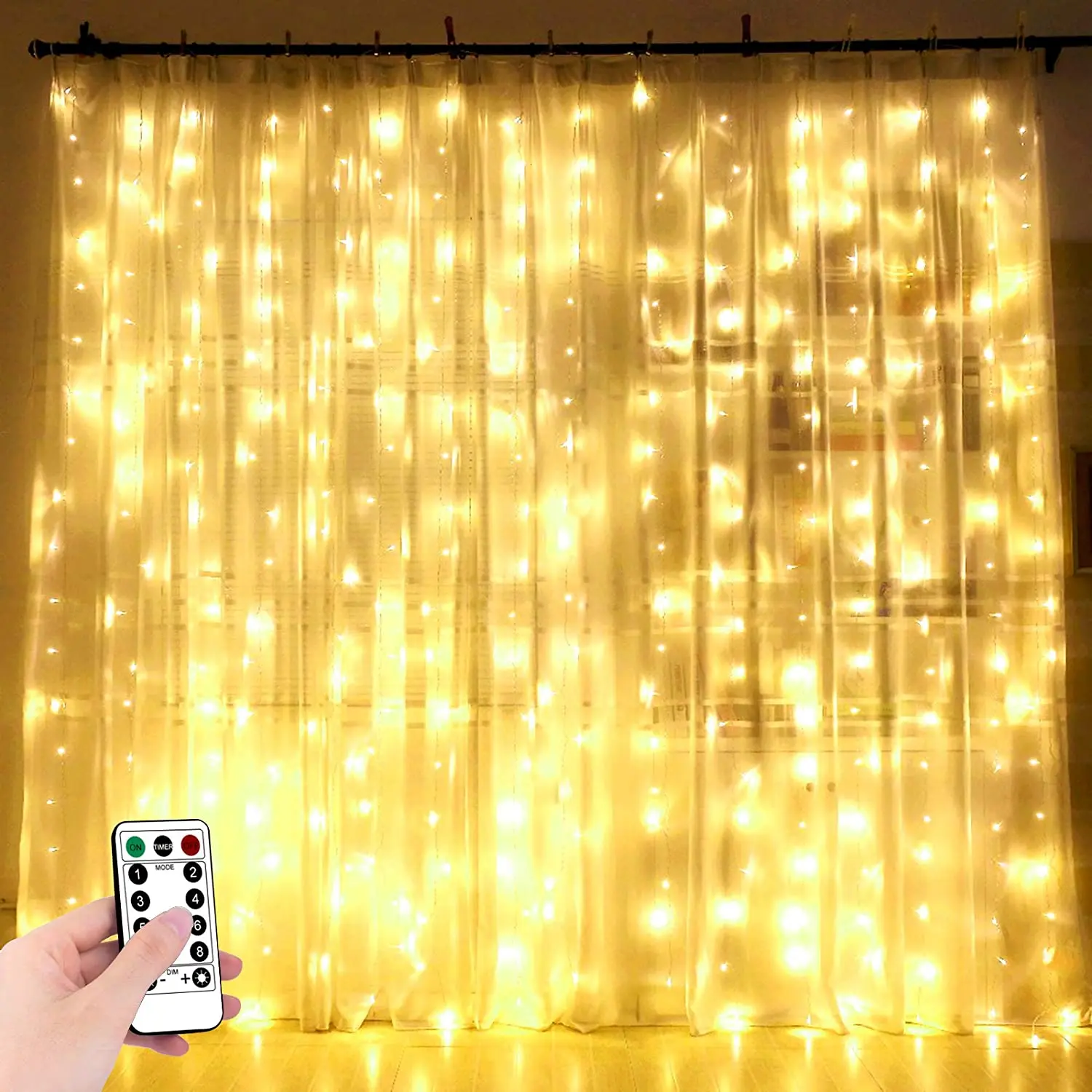 New Year 2025 Decor Christmas Decoration For Home Led Curtain Lights USB Operated 3Mx3M For Valentine/Wedding/Eaves/Party/Xmas