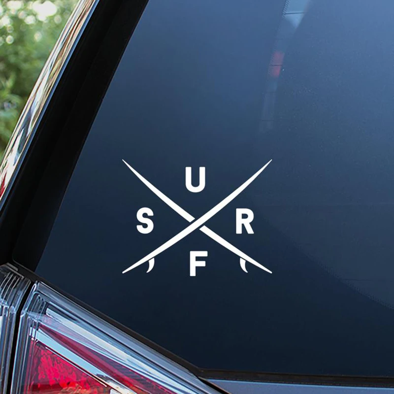 Cool Black/White Surf Sticker Creative Vinyl Car Styling Accessories Auto Car Window Bumper Decal