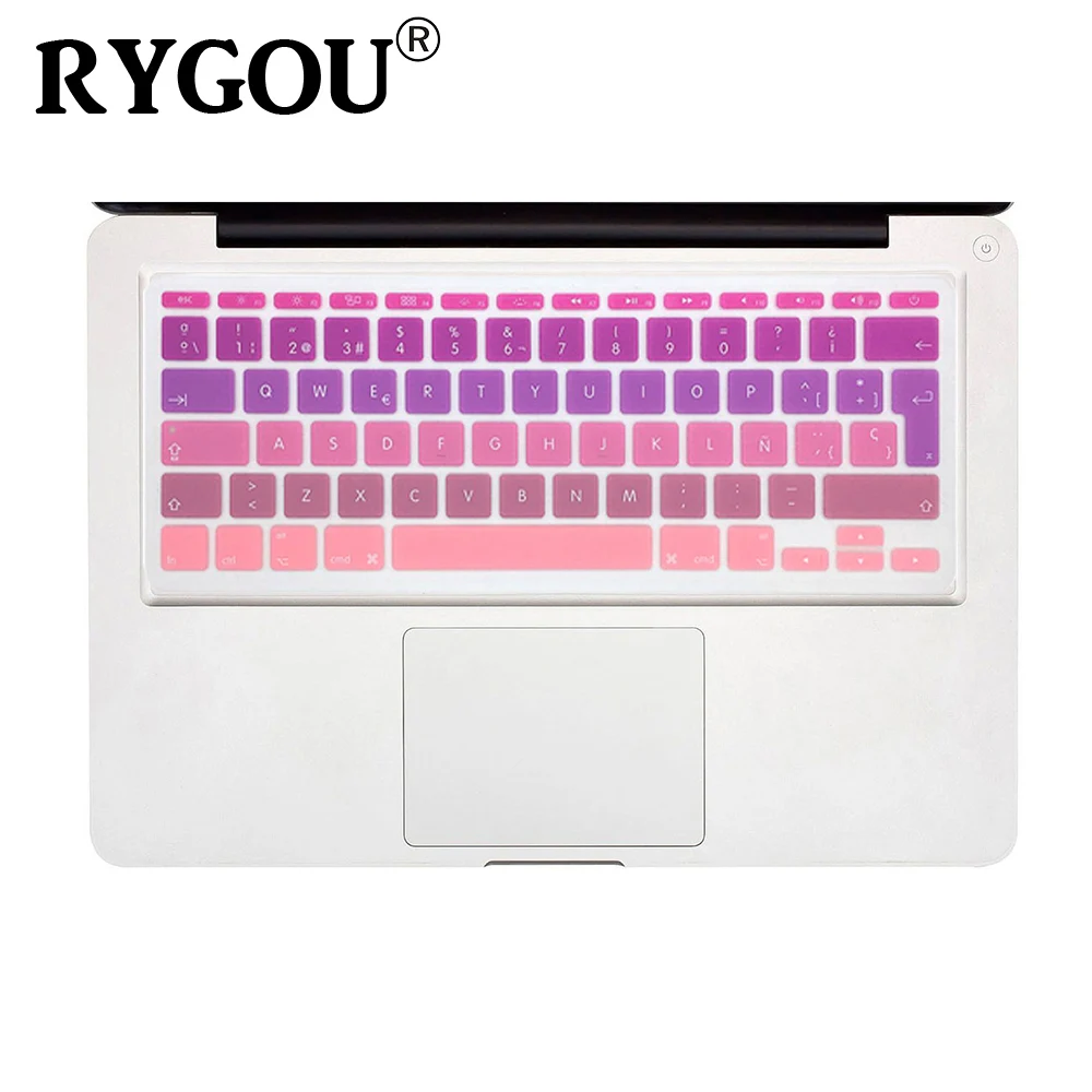 Spanish & English ISO European Layout Protective Keyboard Cover Skin Compatible for MacBook Air 11 Inch (Models: A1370 & A1465)