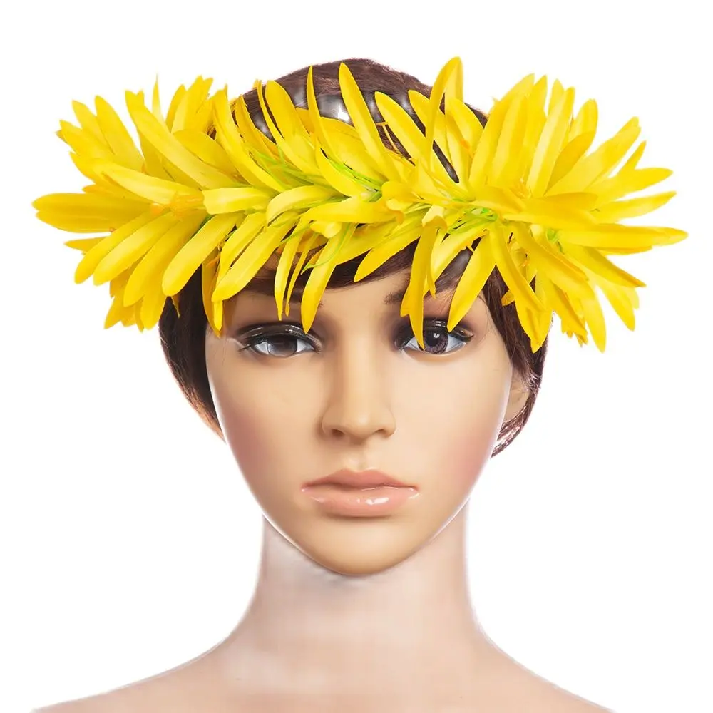 

Free Shipping HL0003B-2 50Pcs/lot 5 Color 50Cm Artificial Velvet Spider Lily Headband Tropical Hawaii Floral Headwear Wholesale