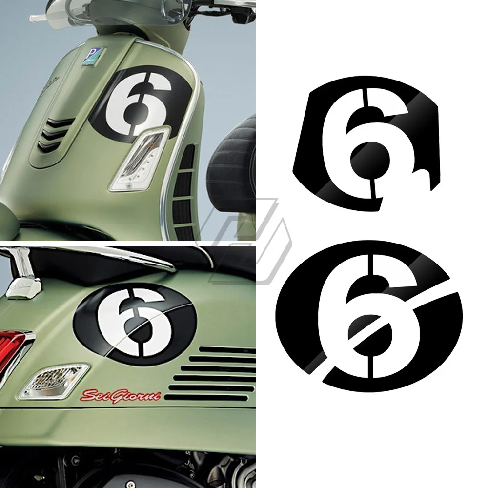 For Piaggio Vespa Series 2 Sei Giorni GTS 300 GTS300 GTS300ie Supersport Decals Number 6