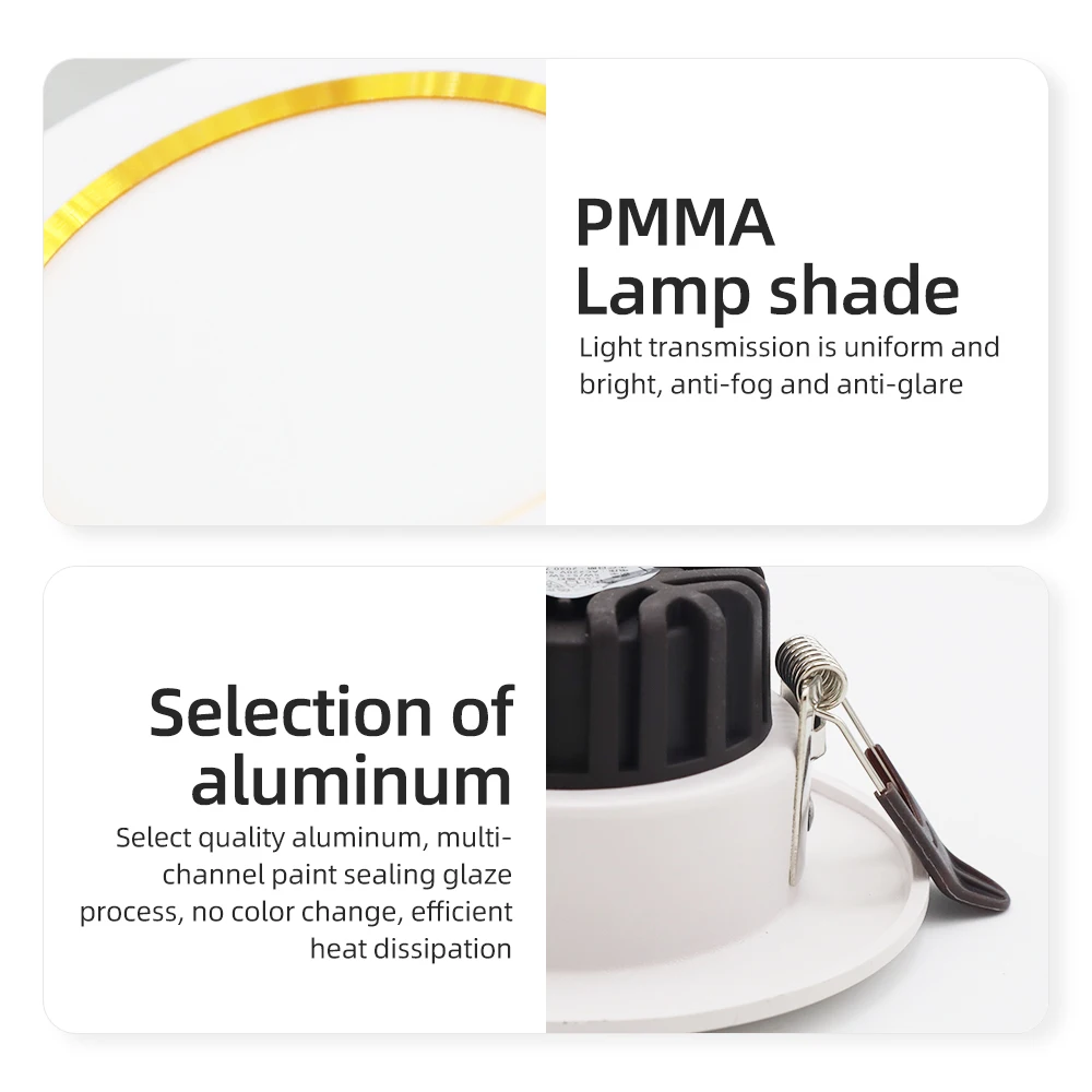 AC220V 5W 3 Colors Changeable LED Downlight Light Color Switch LED Spotlight Recessed Warm White Nature White LED Ceiling Light