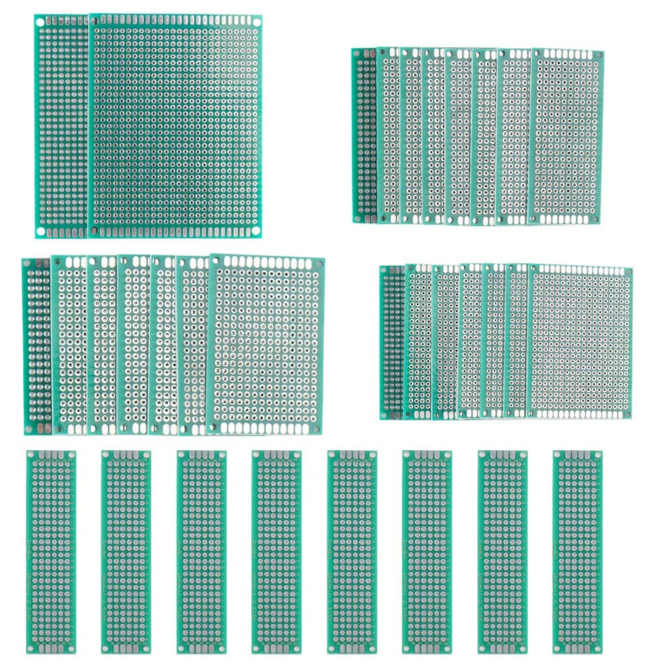 

Prototype Board Universal Printed Circuit Pcb Printed Circuit Board 5 Different Sizes Double Sided Prototyping Board 32pcs