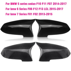 For BMW 5 6 7 Series F10 F11 F18 GT 5GT F07 F06 F12 F01 520i 523i 525i 530I Carbon Fiber Side Rearview Mirror Cover Cap