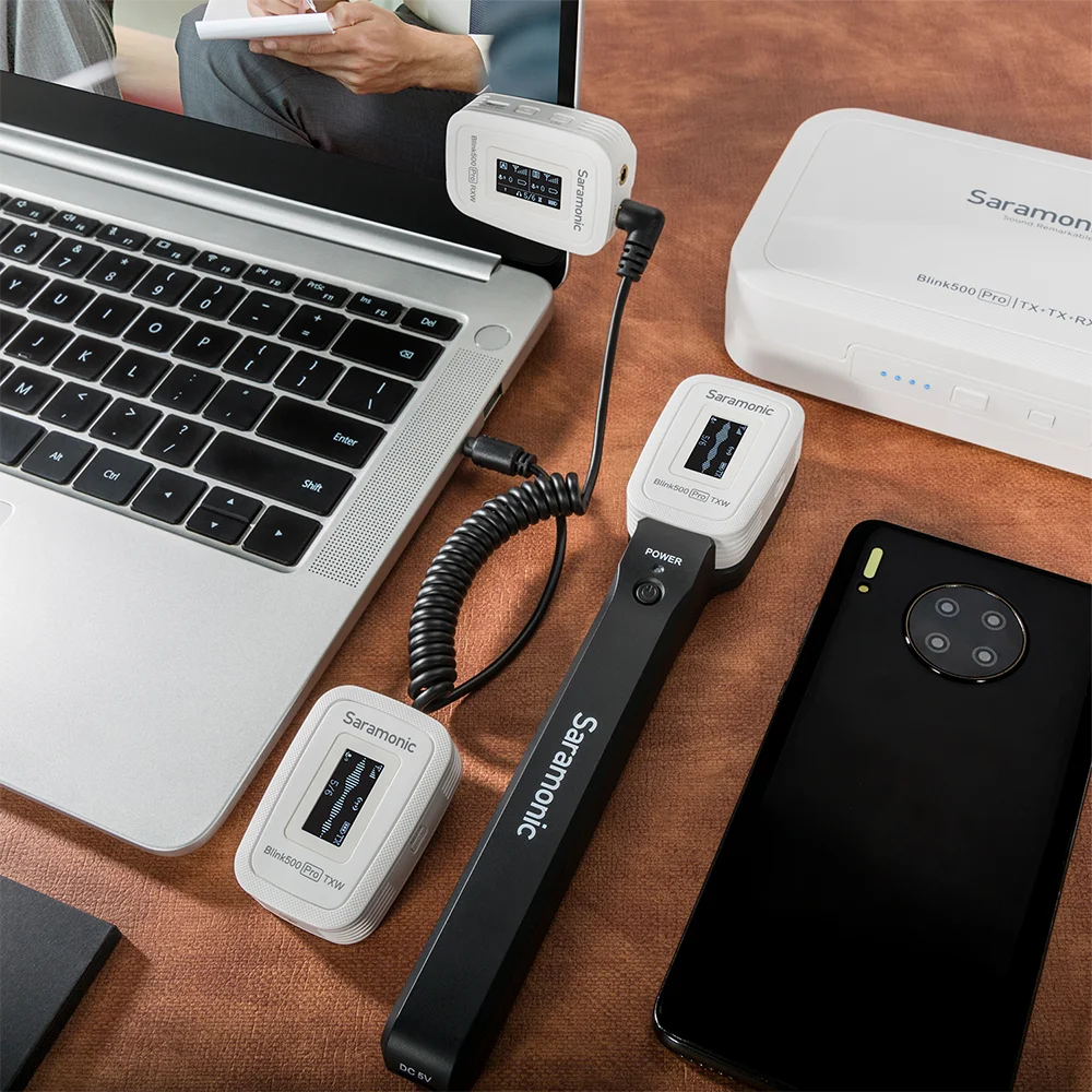 Saramonic microfone de lapela para câmera dslr, microfone sem fio com lapela lapela, pela armação blink500 pro b1 b2 500g hz com câmera dslr