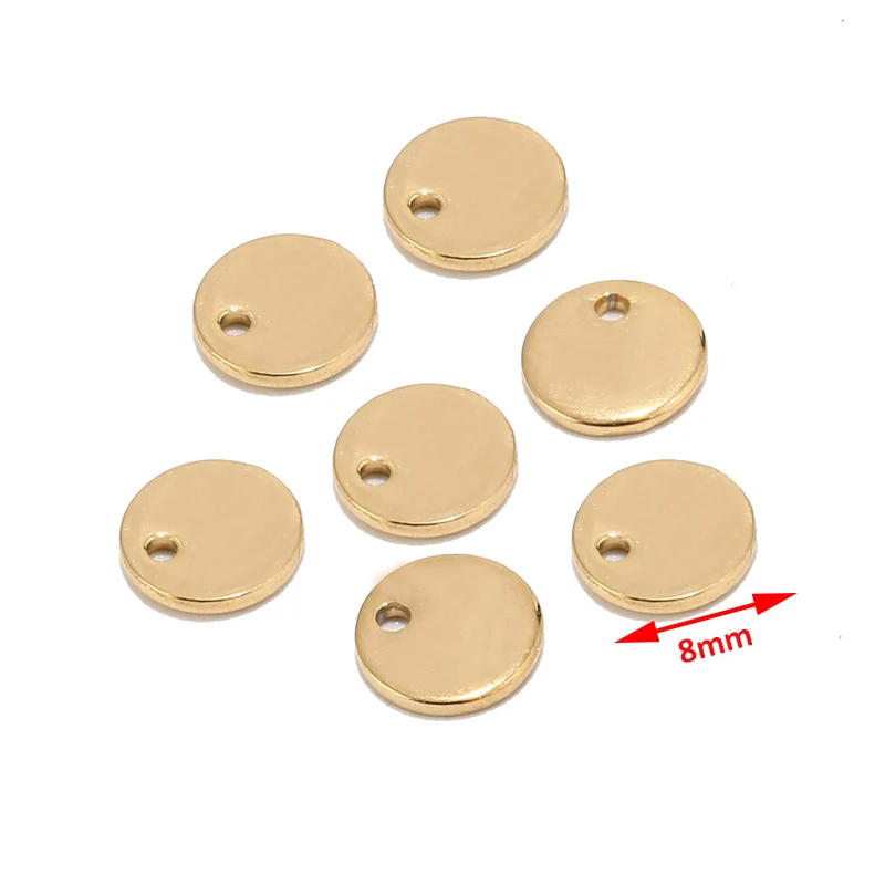100 pcs Zilver/Goud/Rose Gold 6mm/8mm/10mm Rvs Blank Stempelen dog Tags Charms Gepersonaliseerde met Elke Woorden
