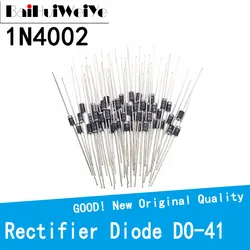 100PCS/LOT 1N4002 IN4002 4002 N4002 1A 100V DO41High Quality Rectifier Diode D-41 DIP New Original