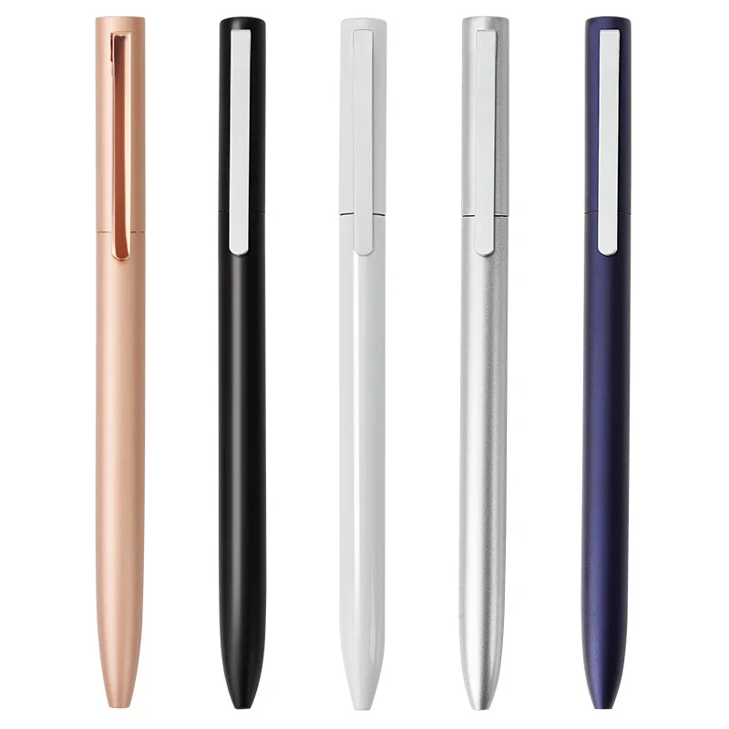 금속 회전 젤 펜, 샤오미용 리필 포함, 메탈 사인펜, 0.5MM, 부드러운 로우키, 우아하고 확고한 오피스 비즈니스
