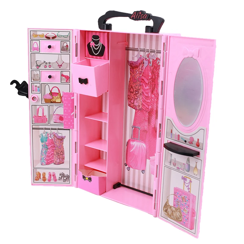 Doll Clothes Accessories Dollhouse 1/6 For Barbies 30Cm Furniture Wardrobe Mixing Of Multiple Accessories Bed Barbiees Doll Toy