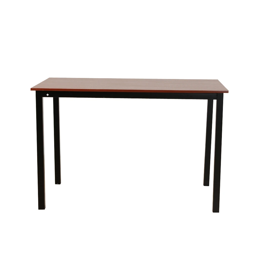 Hot Sales (120 x 76 x 76)cm  Simplistic Iron Frame Dining Table Teak Color US Warehouse