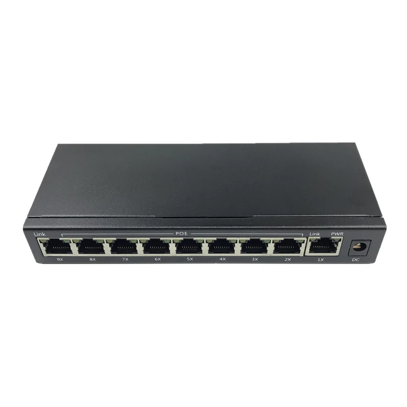 ANDDEAR-10/100 Mbps Rj45 Switch Poe 802.3af 9 Poort Voeding 15.5 W For A Ip Camera Nvr Ip Telefoon Wifi access Point Poe Switch