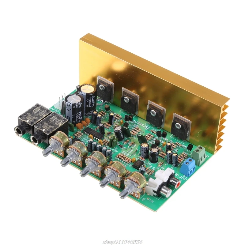 Audio Amplifier Board HIFI Digital Reverb Power Amplifier 100W Audio Preamp Rear Amplification Tone Control Jy12 21 Dropship