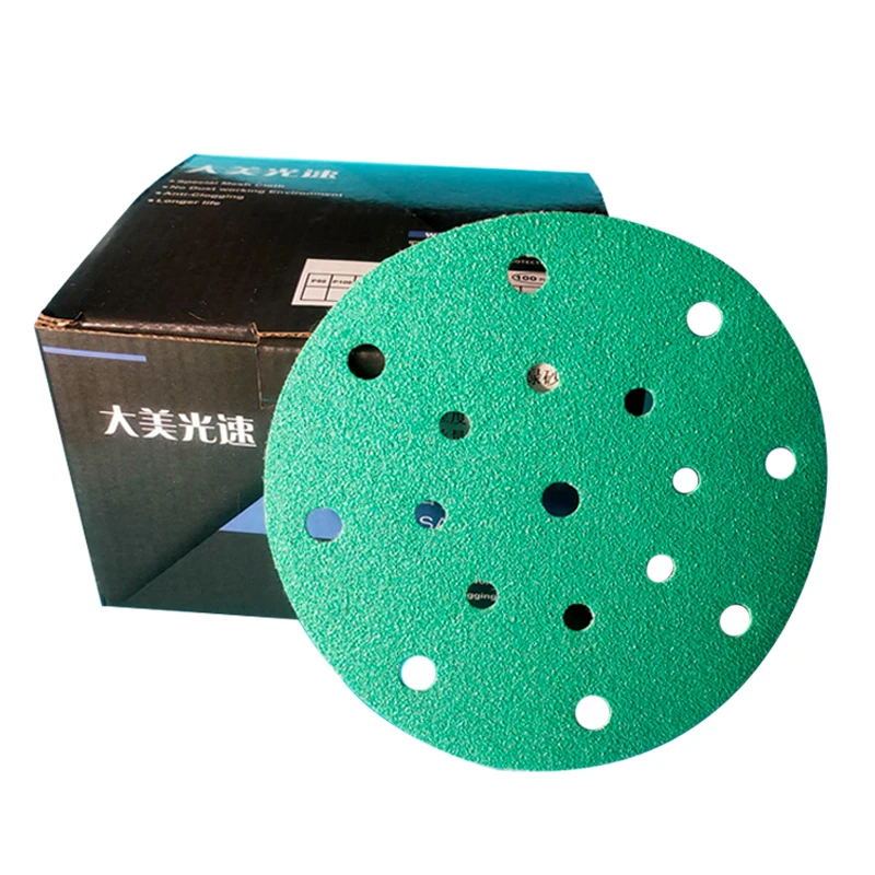 

100 pcs 6 Inch 17 Holes Sandpaper 150mm Sanding Disc Wet & Dry Grit 80/120/240/400 For FESTOOL/MIRKA Sander Grinder Sandpapers