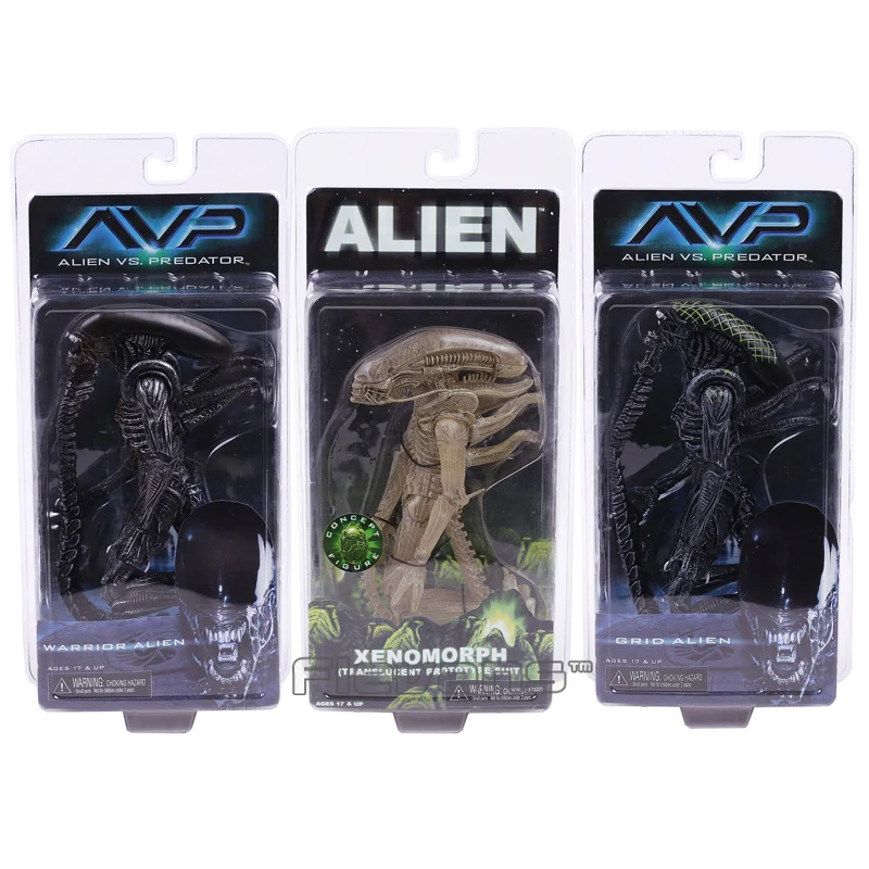 NECA Alien vs Predator Xenomorph Warrior Grid Alien PVC Action Figure Collectible Model Toy