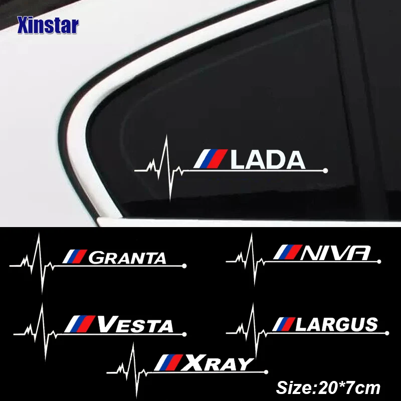 2pcs Car Windows Sticker For Lada Vesta Xray Largus Granta NIVA