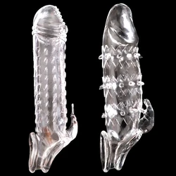 New Erotic Toys For Men Reusable Condom Crystal Penis Sleeve G Spot Stimulation Cock Sleeve Delayed Ejaculation Sex Toys For Men