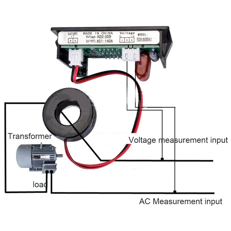 Y4QC Mini Digital Voltmeter Ammeter AC50-500/0-600v LED Display Volt Voltage Current Meter Panel Amp Volt Gauge