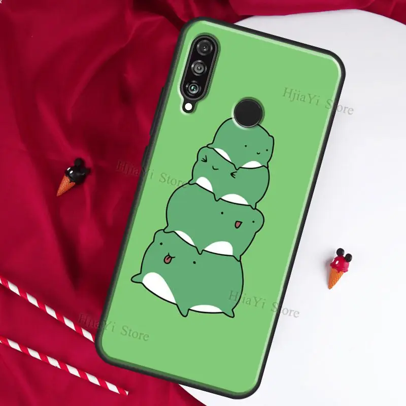 Cartoon Frog For Huawei P20 Lite P10 P40 P30 Pro Case For Huawei P Smart 2019 Z Mate 20 10 Lite Funda