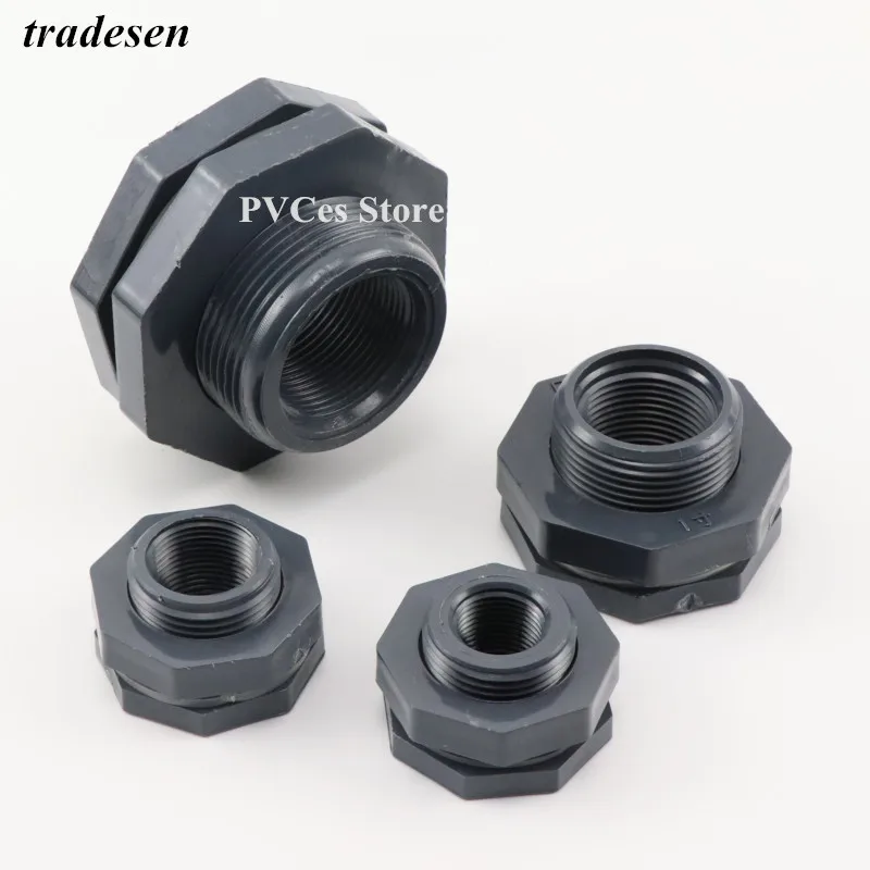 

1/2"~2" Female Thread PVC Pipe Water Tank Connector Aquarium Fish Tank Drain Joint Garden Home Canvas Pool waterproof Fitting