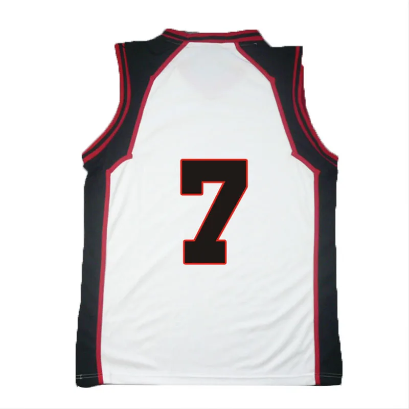 3D Anime Kuroko No Basuke SEIRIN Kiyoshi Teppei 7# Costume Basketball Jersey Cosplay Uniform Vest Singlet Shirt Sleeveless Set