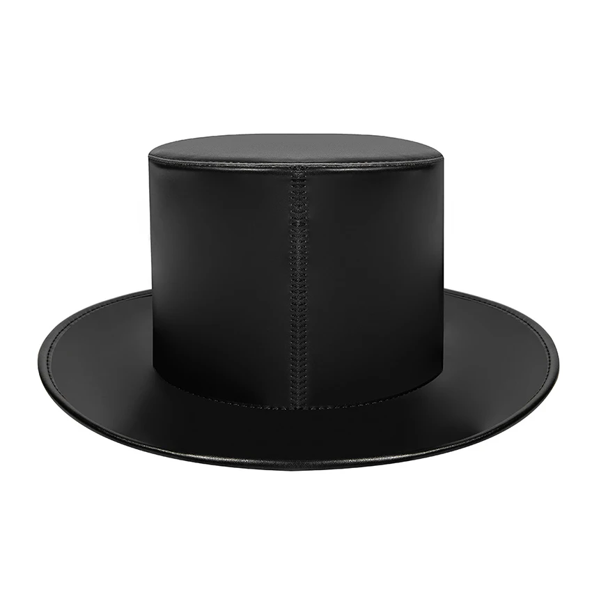 Vintage PU cuero Halloween mago bruja mujeres sombrero para hombres Steampunk gótico Cosplay Anime gorra divertidas sombreros formales adultos