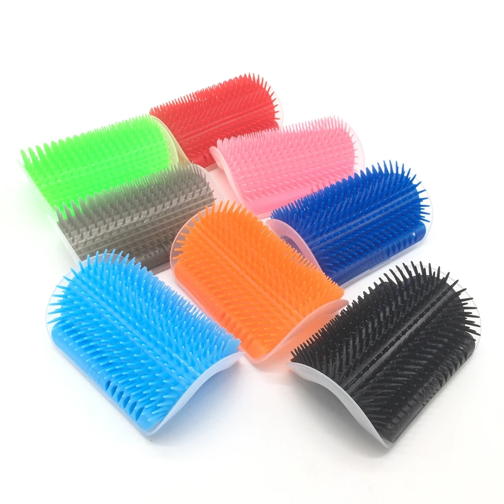 

Cat Self Groomer Brush Pet Grooming Supplies Hair Removal Comb for Kitten Hair Shedding Trimming Cats Massage Device with Catnip