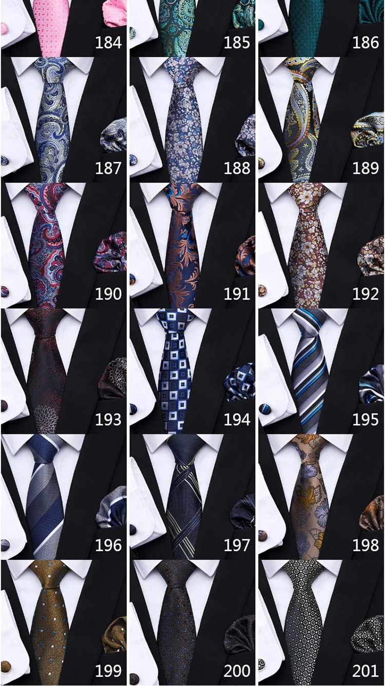 Neue Stil Mode Marke Krawatte Für Männer Grün Floral Krawatte Einstecktücher Manschettenknöpfe Set Krawatte Anzug Zubehör Fit Formale Party – Detail 15