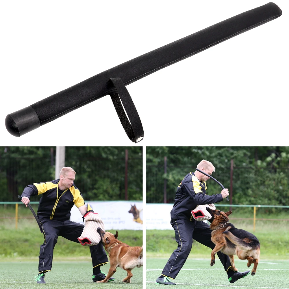 Durable Dog Training Leash Cane Bendable Pet Break Stick Soft PU Leather Pitbull Break Sticks Professional Dogs Training Canes