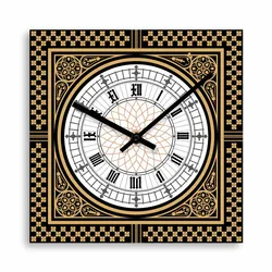 Dial Victorian Clock Big Ben Silent Move Square Wall Clock For Living Room Bedroom Great Britain Retro Décor Watch London Gift
