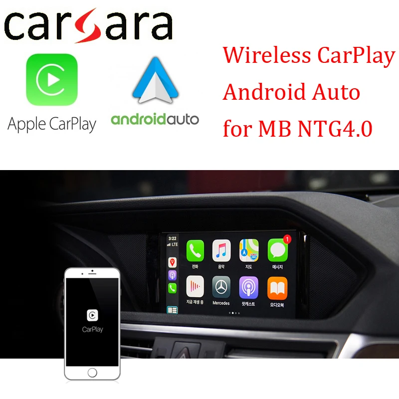 Wireless CarPlay Android Auto for MB ntg4.0 2008-2012 C E GLK S Class w204 w212 a207 c207 w207 w221 Mirror Link AirPlay