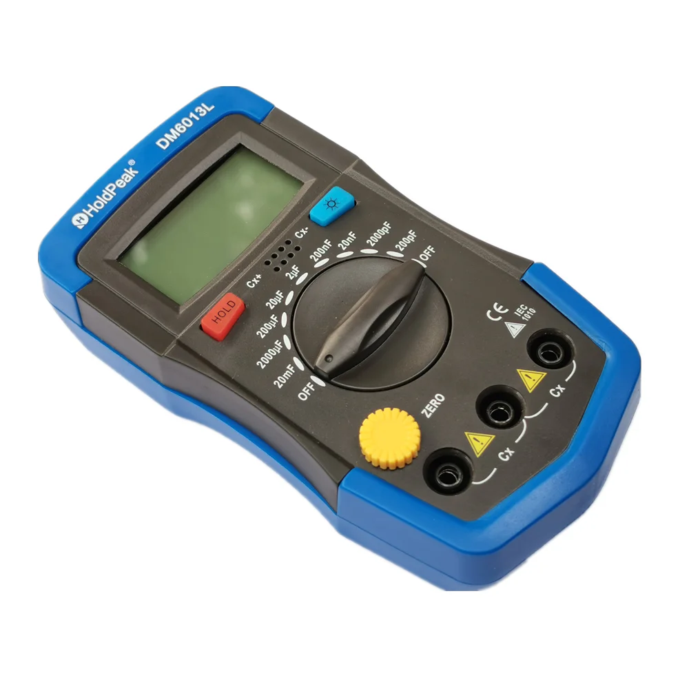 DM6013L Professional Digital Capacitance Meter Capacitor 0-20mF Handheld Electronic Capacitance Tester LCD Backlight