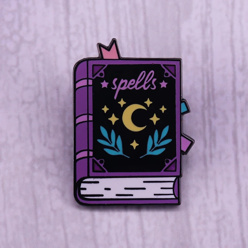 Spells book enamel pin