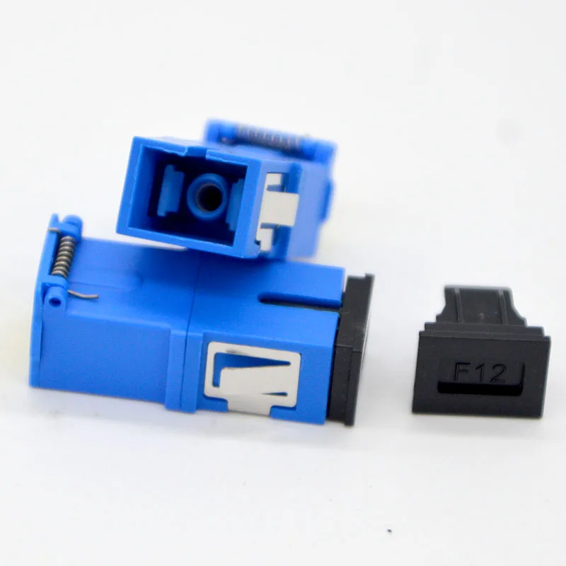 100 Chiếc Mới Quang Sợi Kết Nối Adapter SC UPC Simplex Sợi Bích Adapter Nối Với Bụi Miễn Phí Vận Chuyển Đến brasil