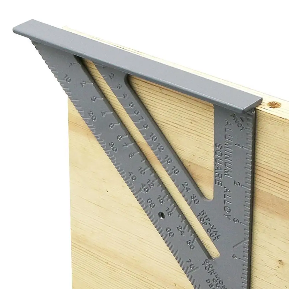 Triangle Rule 90 Degree Thickening Angle Rule Aluminum Alloy Carpenter Measurement Square Ruler woodworking triangle ruler