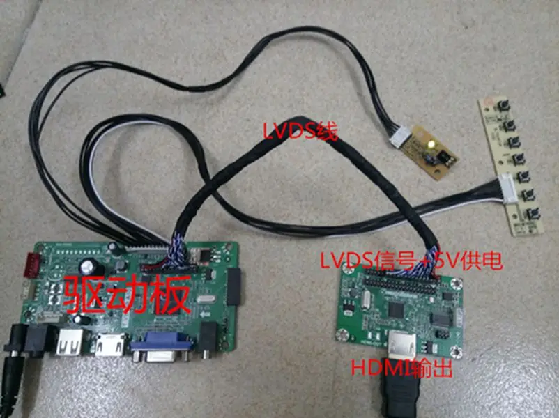 LVDS to HDMI Adapter Board Lvds to Hdmi Output Supports Multiple Resolutions Standard 720P 1080P