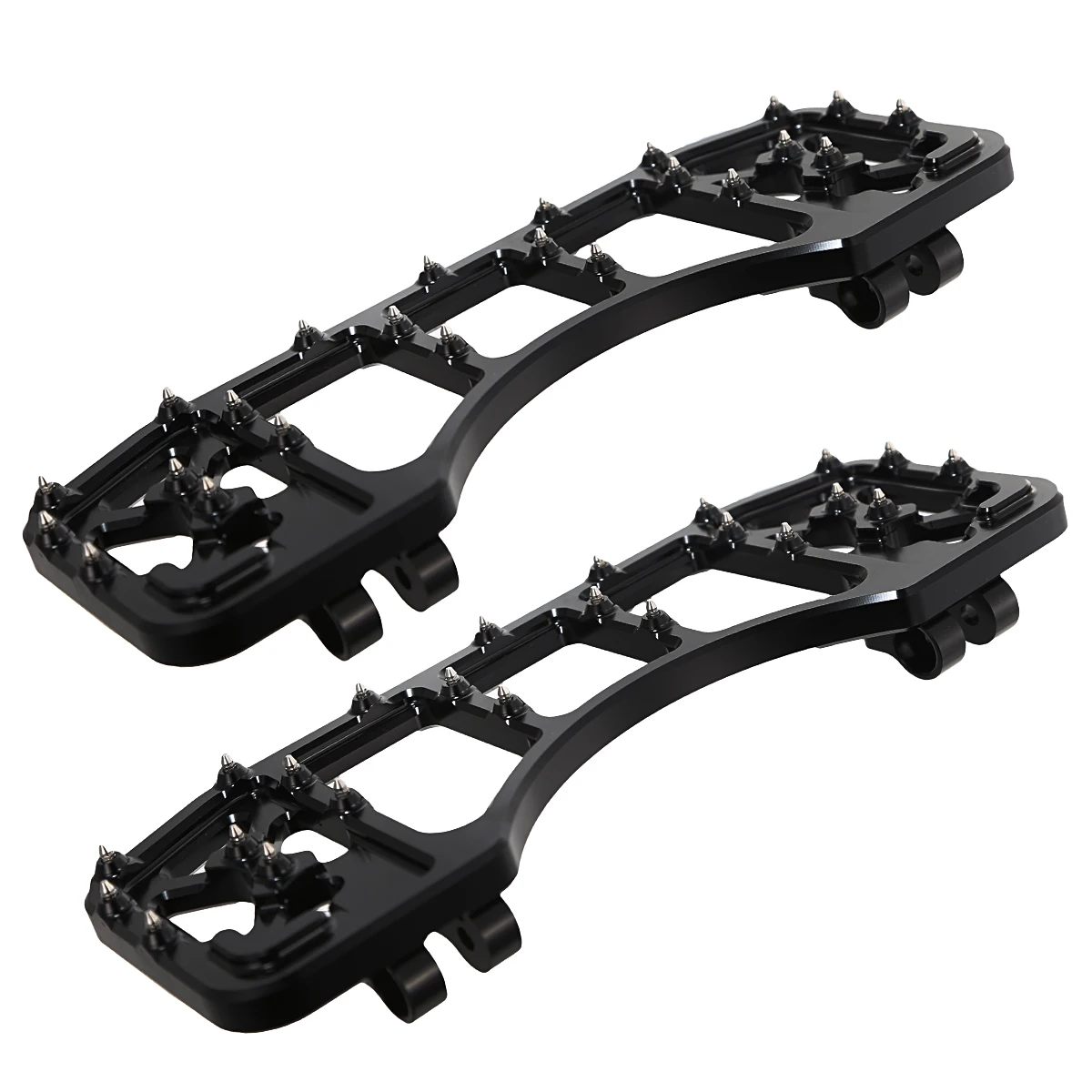 

All Black Cross Country MX Billet Aluminum Front Floorboards For Harley Touring Electra Street Glide Road King Softail Dyna FLHX