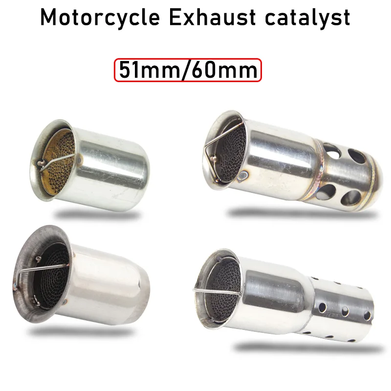 Exhaust Pipe Silencer DB Killer Catalyst Motorbike Exhaust Muffler Silencer Noise Sound 51mm 60mm