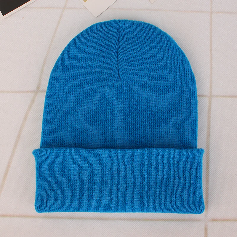 Neue Winter Gestrickte Hut für Jungen Mädchen Frauen Männer Unisex Warme Outdoor Herbst Häkeln Kinder Mützen Einfarbig Baby Mütze – Detail 23