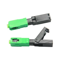 Conector rápido de fibra óptica SC APC integrado, 100 piezas, FTTH SM SC, envío gratis