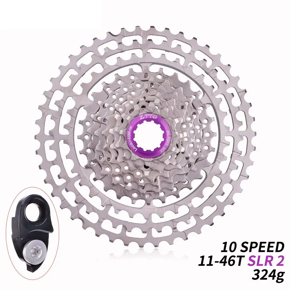 

MTB 10 Speed Cassette 11-46T SLR2 HG Compatible Silver 10S Mountain Bike Freewheel 10V CNC K7 For MTB XX X0 X9 X7 M610 M781 M786