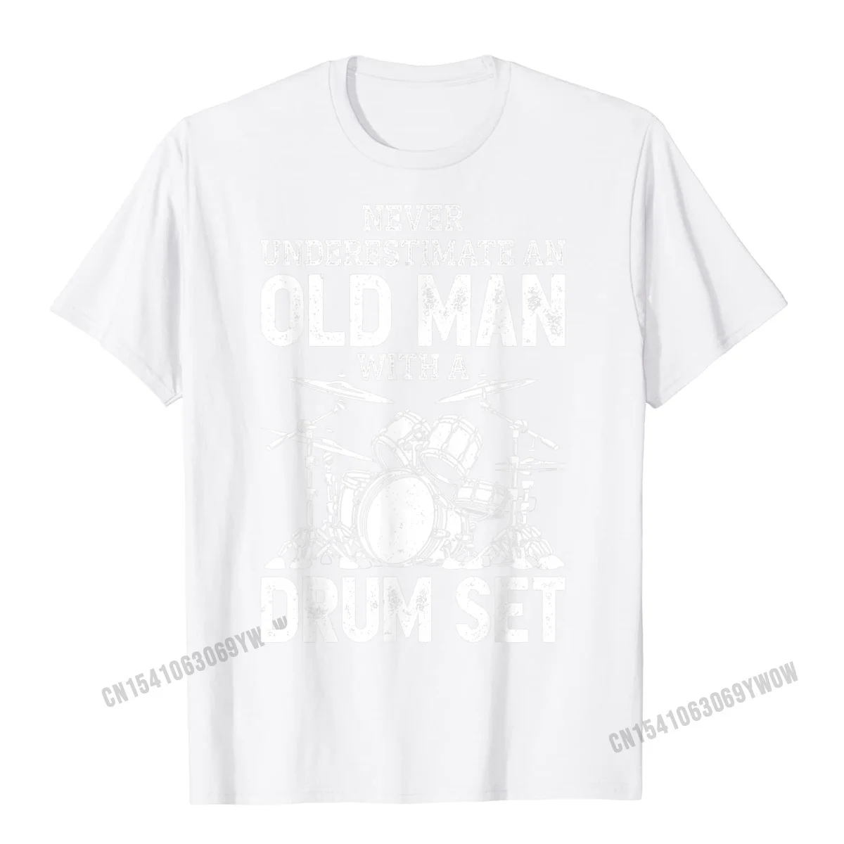 Drummer Never Underestimate An Old Man With A Drum Set Funny T-Shirt Harajuku Printed Tops & Tees New Coming Man T Shirts