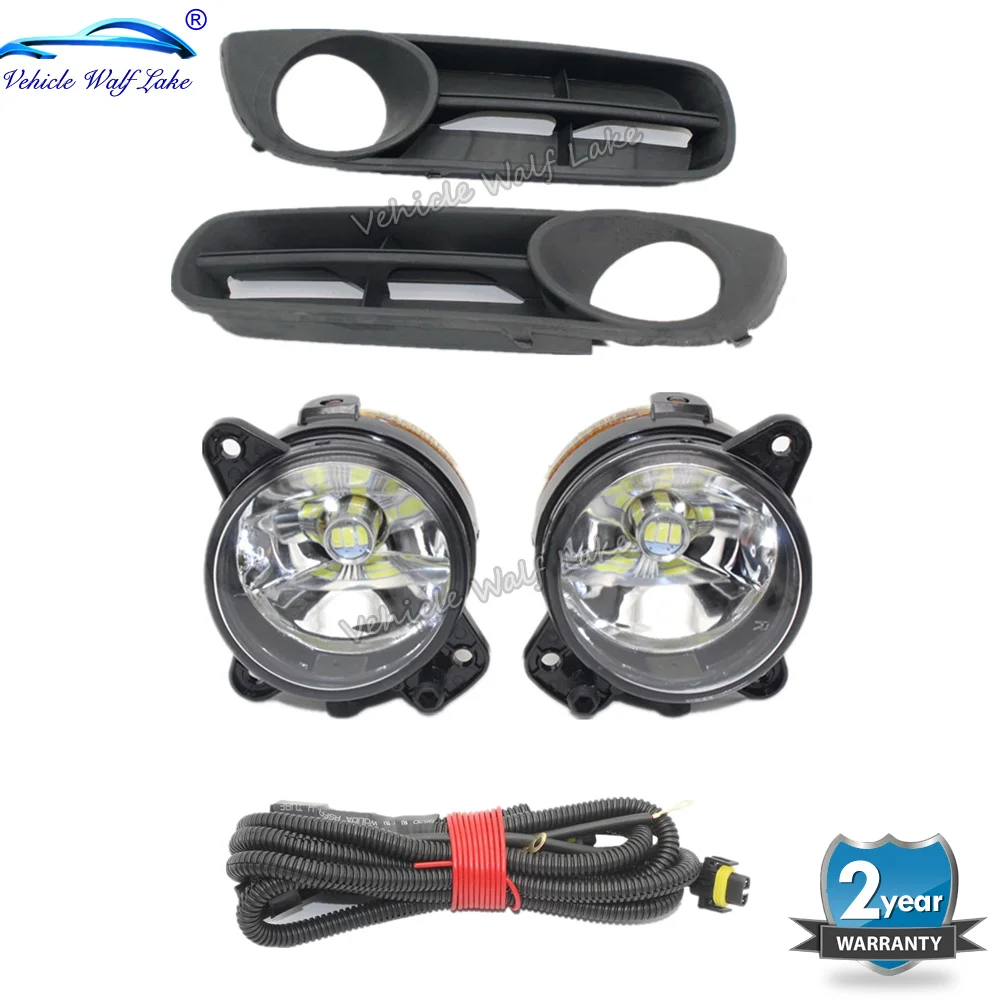 Front Bumper LED Fog Light Lamp or Wire or Grille Cover Car Lights For Skoda Fabia MK2 Roomster 2007 2008 2009 2010
