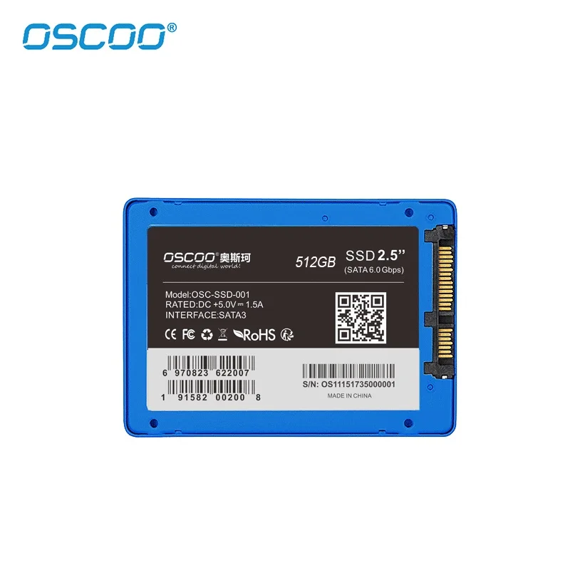 Oscoco SSD SATA3 128GB 256GB 512GB 1TB Hard Disk Drive Solid State untuk Komputer Desktop Laptop