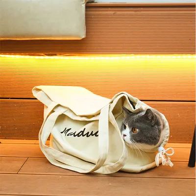 

Cat Bag Go Out Portable Cat And Dog Messenger Bag Shoulder Cat Bag Small Dog Backpack Pet Bag Canvas Cat Bag Cat Supplies