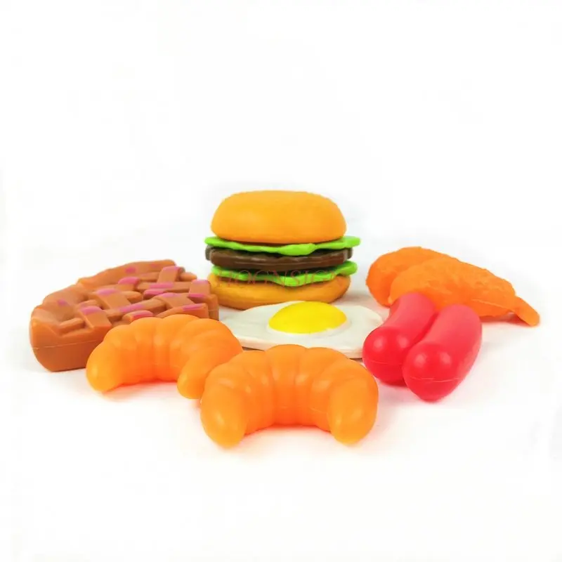 Simulation alimentaire Omelette Croissant crevettes frites jouer jouets maison pour enfants 2021