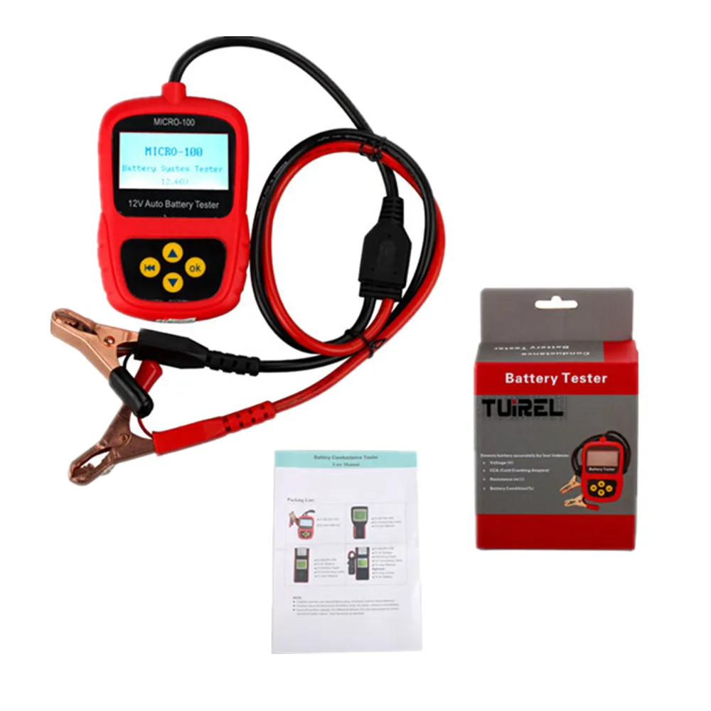 Hand Tool MICRO-100 12 Volt Car Vehicle Boat Motor Battery Analyzer Tester Directly Detect Bad Car Cell Battery CCA