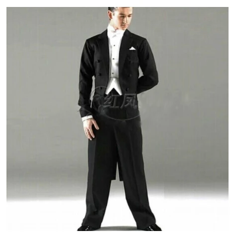 DHL Free Direct Selling Promotion Sale Customized Men Ballroom Tail Suit International Stand stage dance wears